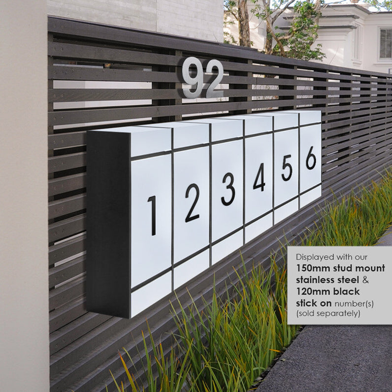 Stud Mount Bold House Numbers 150mm