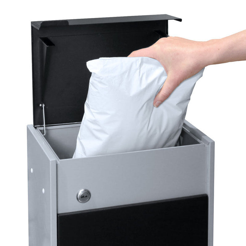 Lisbon Parcel Wall Mount Letterbox - Silver