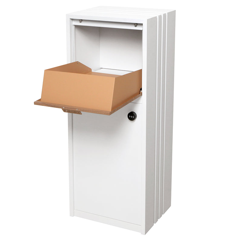 Bondi Parcel Pillar Letterbox - White