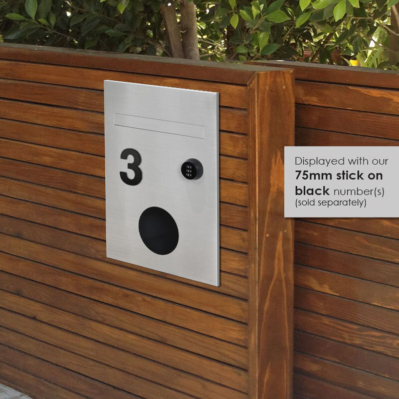 Monza Parcel Fence Letterbox - Stainless Steel