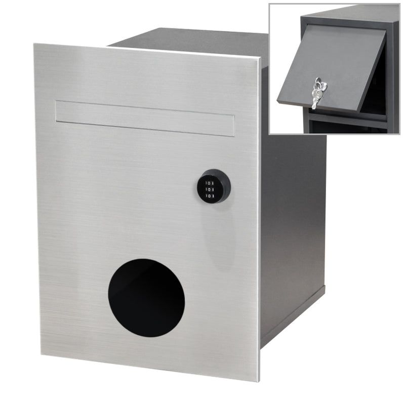 Monza Parcel Fence Letterbox - Stainless Steel