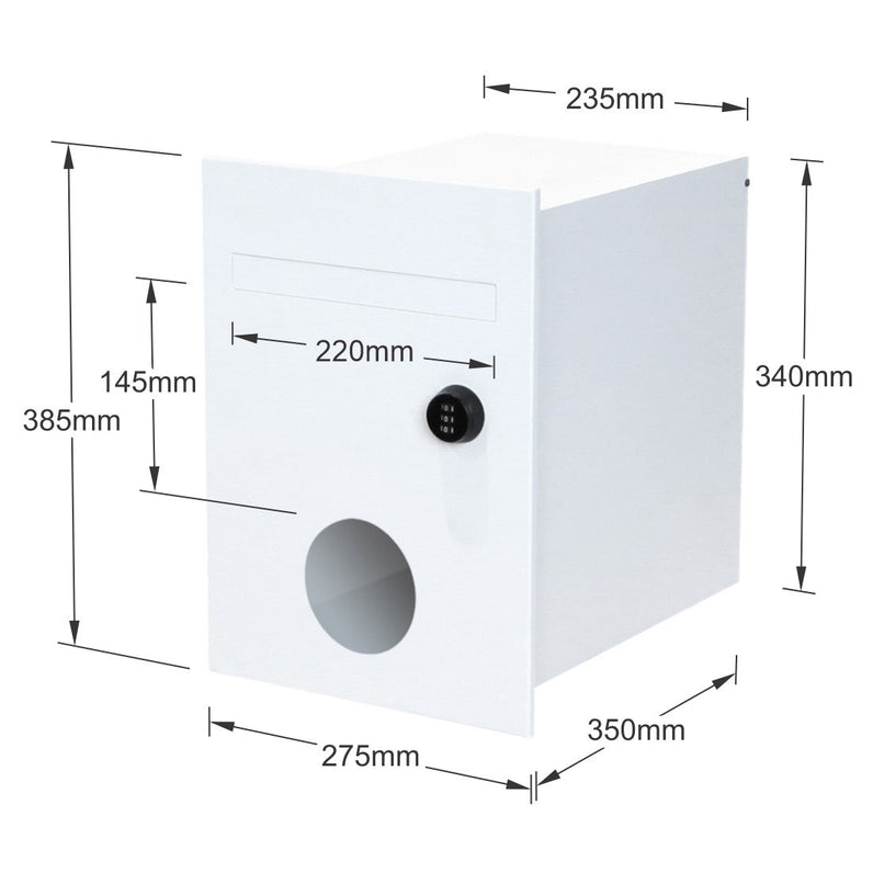 Monza Parcel Fence Letterbox - Charcoal