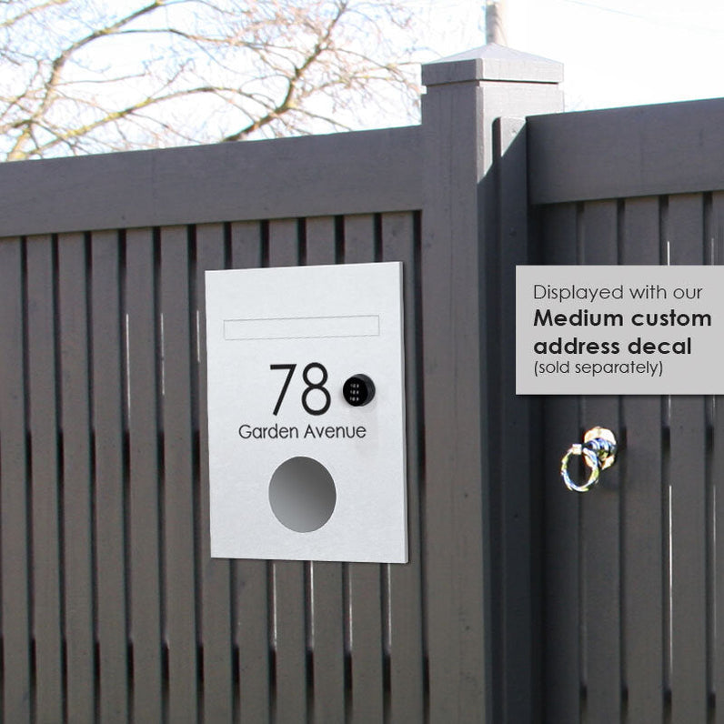 Monza Parcel Fence Letterbox - Charcoal