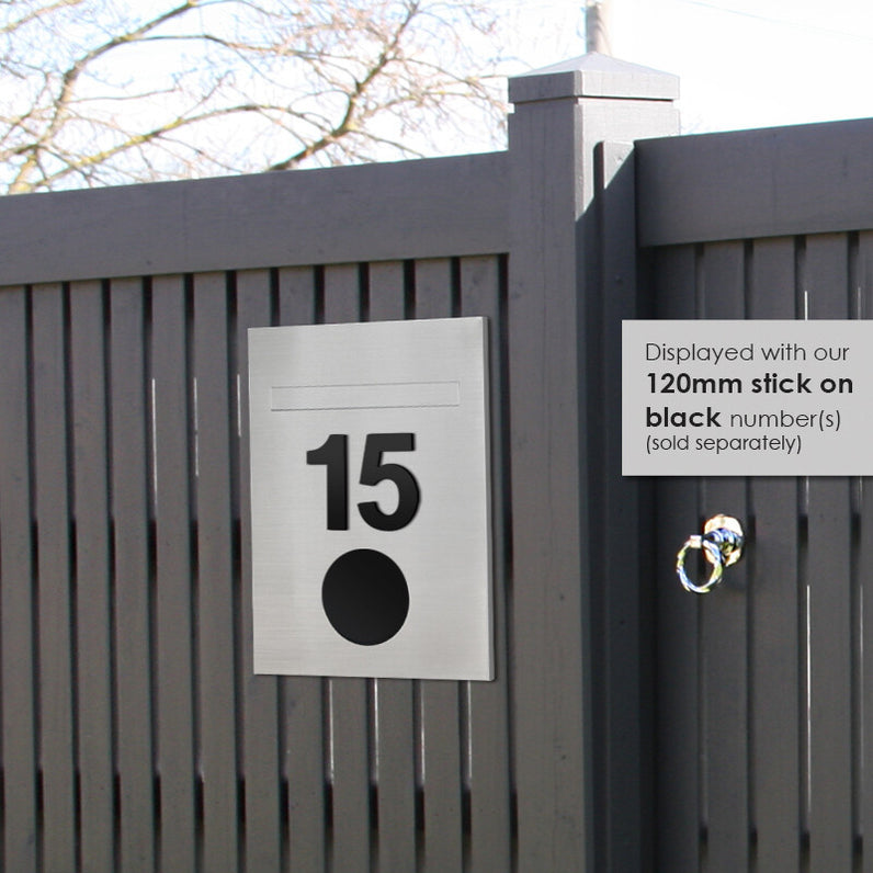 Monza Fence Letterbox - Stainless Steel
