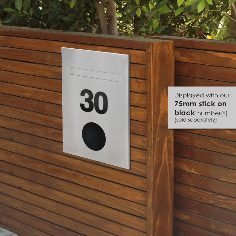 Monza Fence Letterbox - Stainless Steel