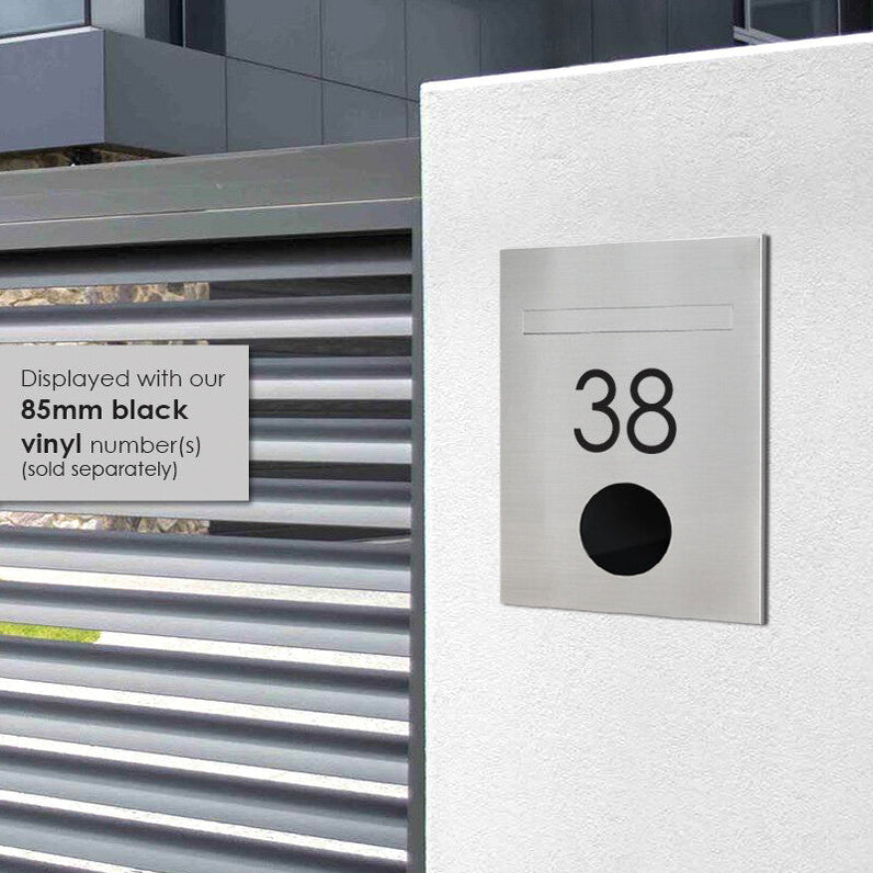 Monza Brick Letterbox - Stainless Steel/Black