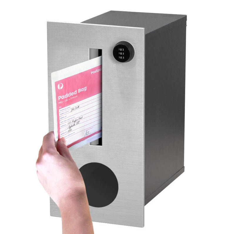Amalfi Parcel Fence Letterbox - Stainless Steel