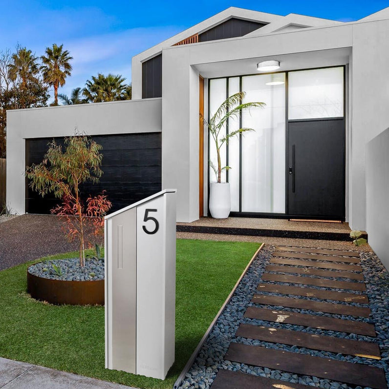 Stick on Slim House Numbers 120mm - Black