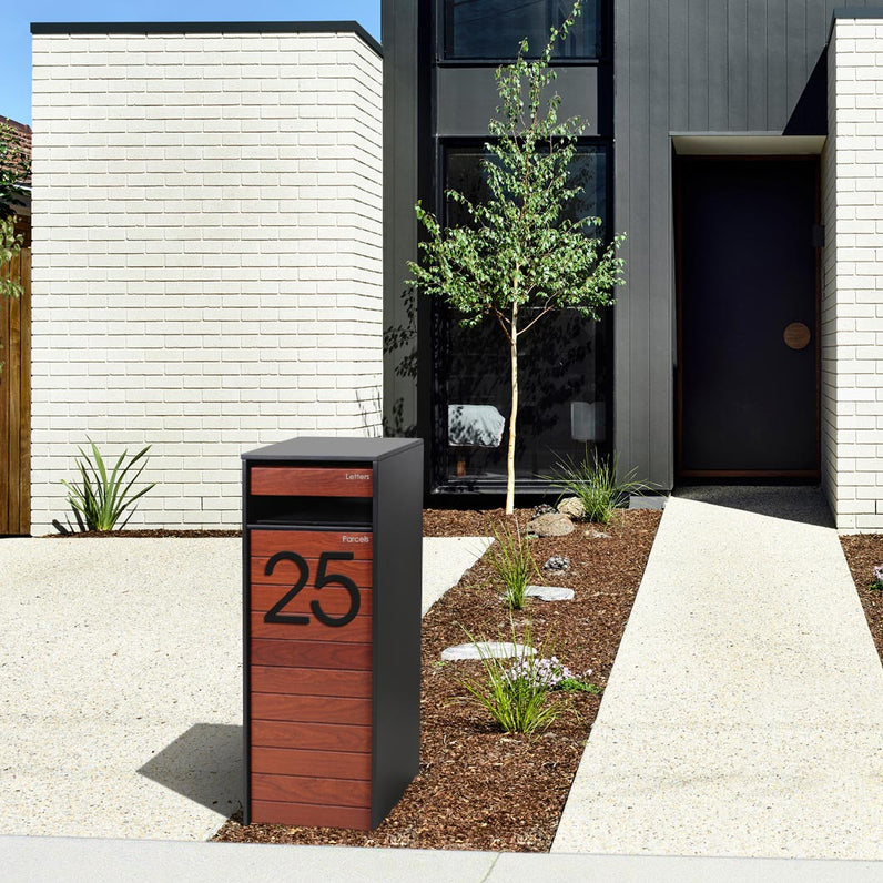 Stick on Slim House Numbers 200mm - Black