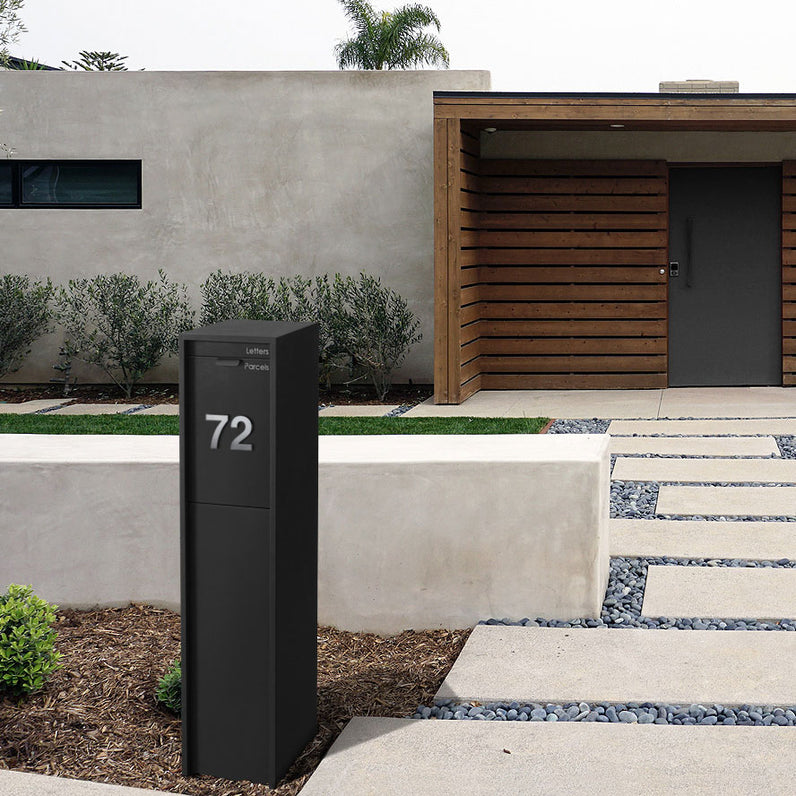 Stick on Bold House Numbers 75mm - Stainless Steel