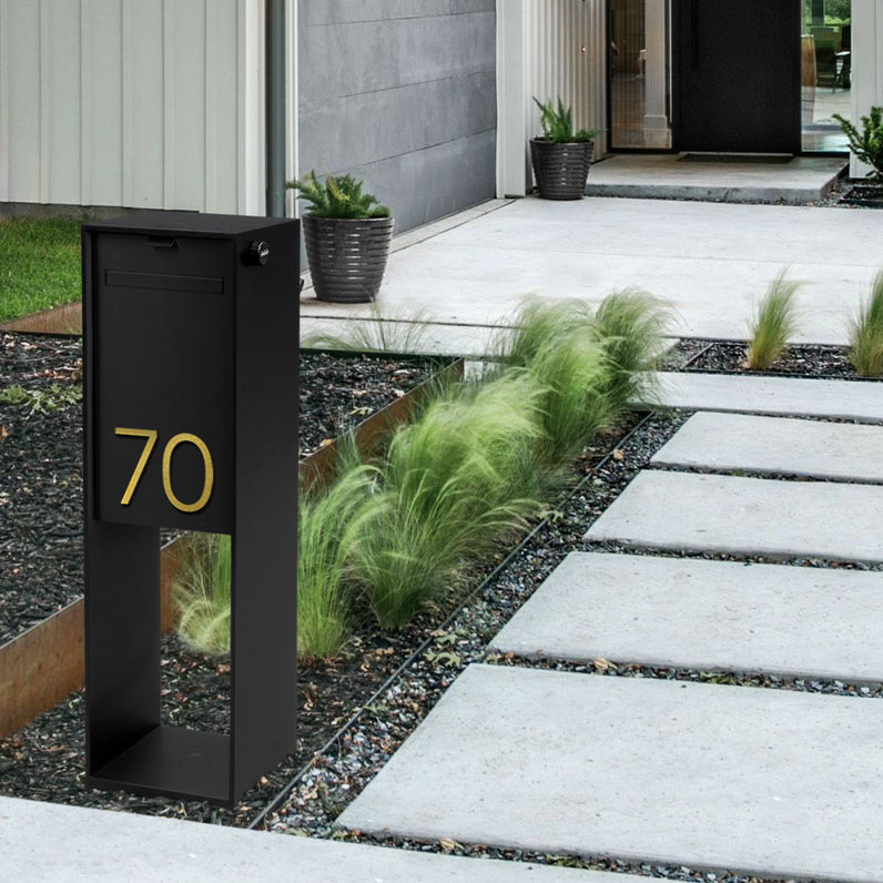 Stick on Slim House Numbers 120mm - Gold