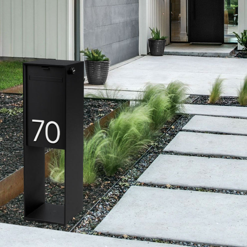 Stick on Slim House Numbers 120mm - White
