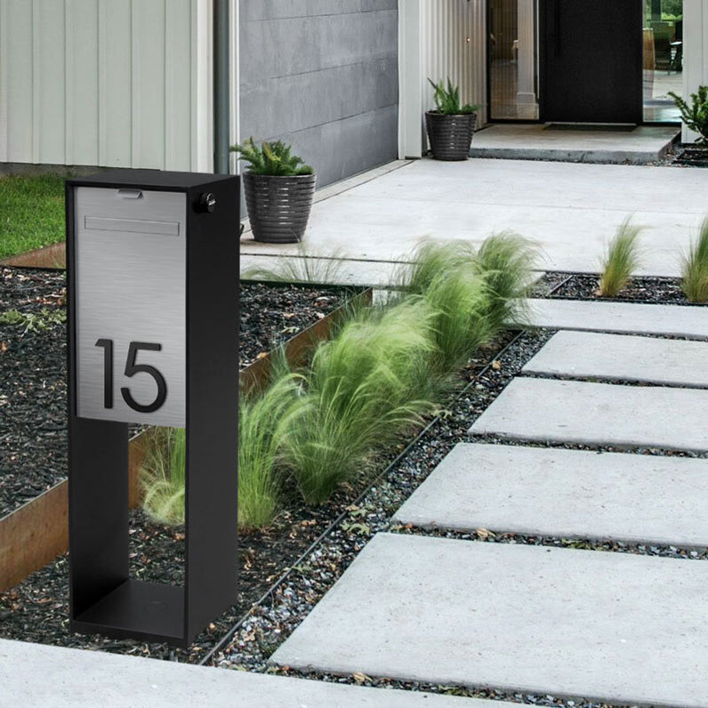 Stick on Slim House Numbers 120mm - Black