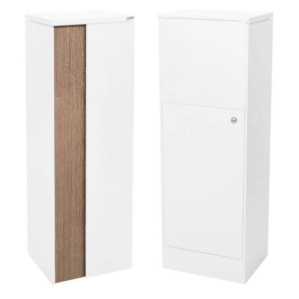Ascot Parcel Pillar Letterbox - White