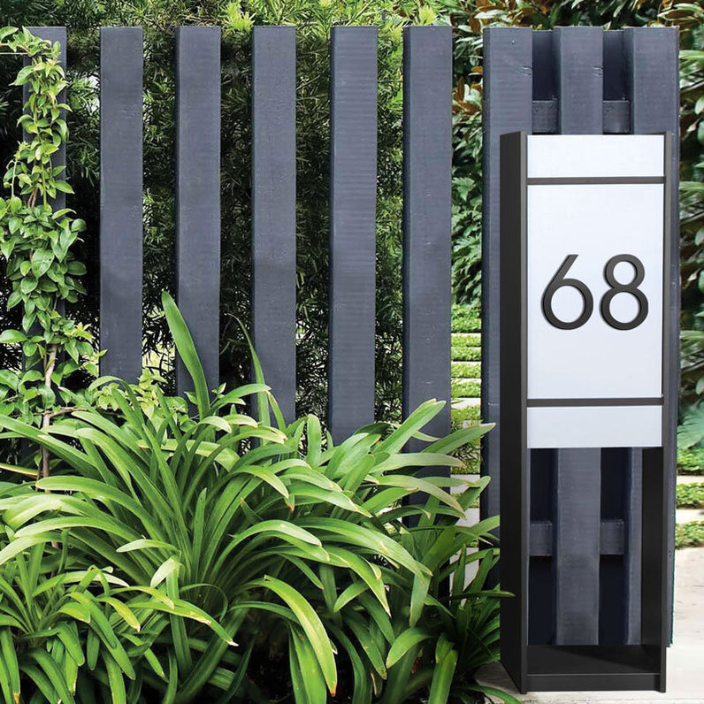 Stick on Slim House Numbers 120mm - Black