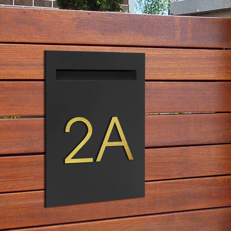Stick on Slim House Numbers 120mm - Gold