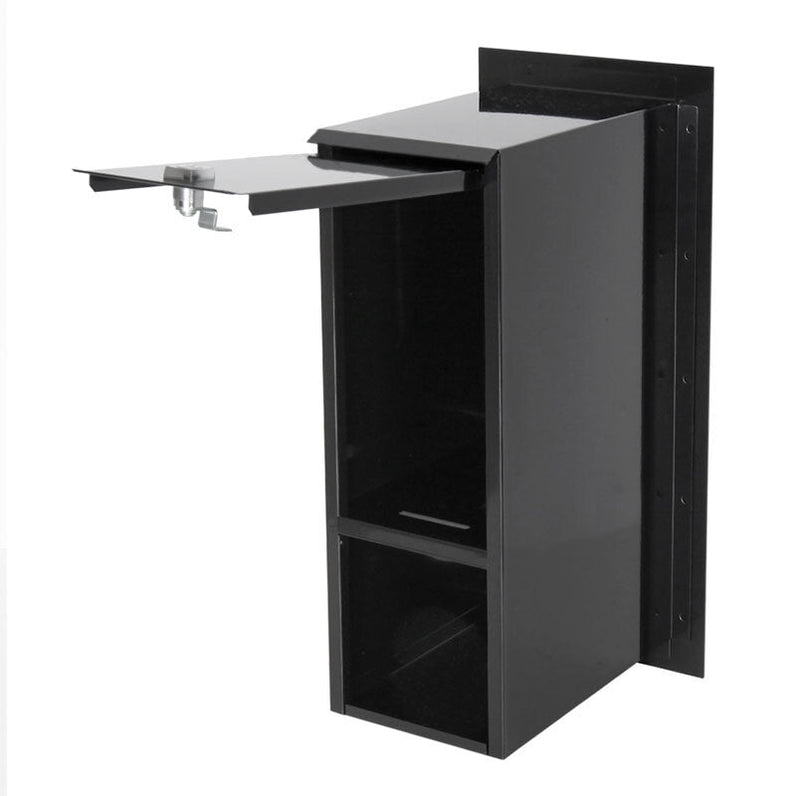 Regent Fence/Brick Letterbox - Black