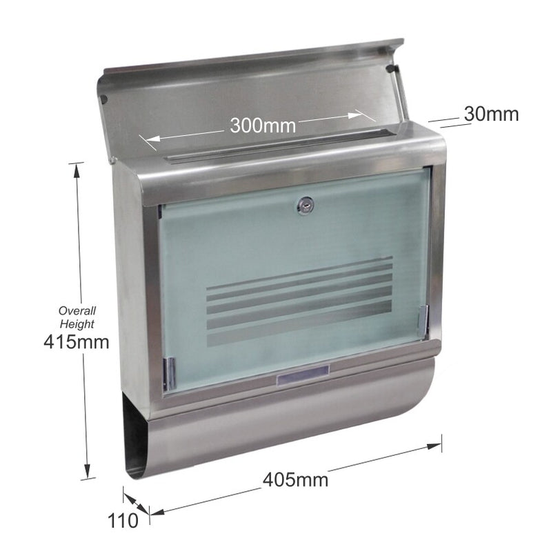 Balmoral Stainless Wall Mount Letterbox