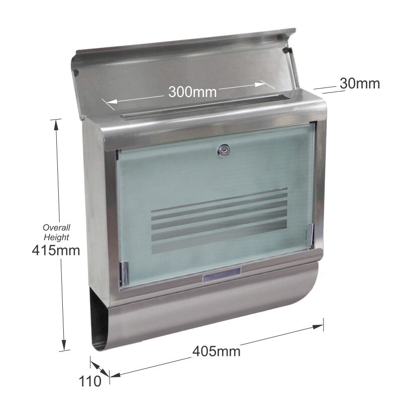 Balmoral Stainless Wall Mount Letterbox