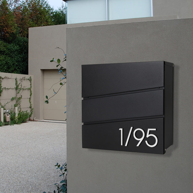 Stick on Slim House Numbers 75mm - White