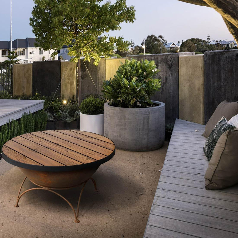 Fire Pit Timber Table 90