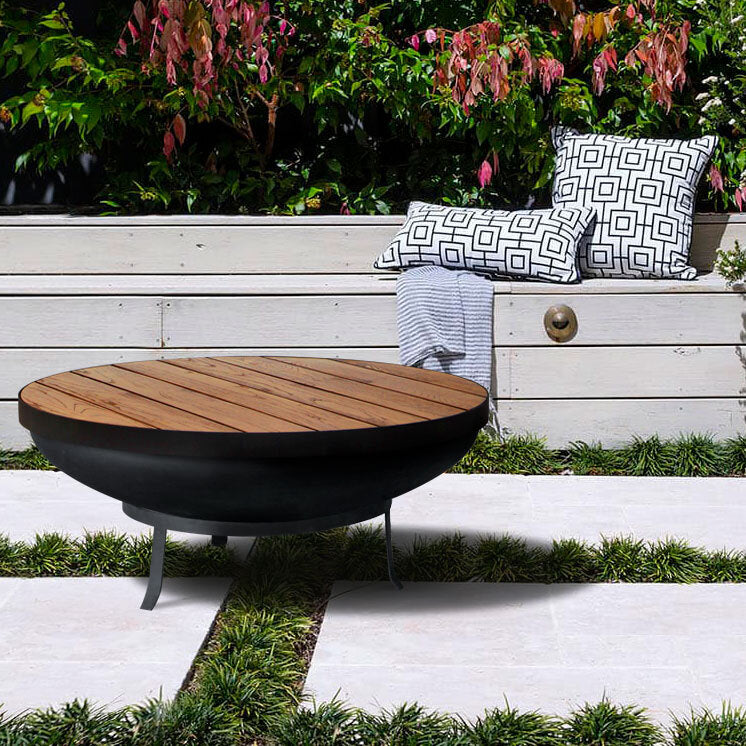 Fire Pit Timber Table 80