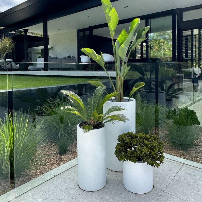Bondi Tall Plant Pot - White