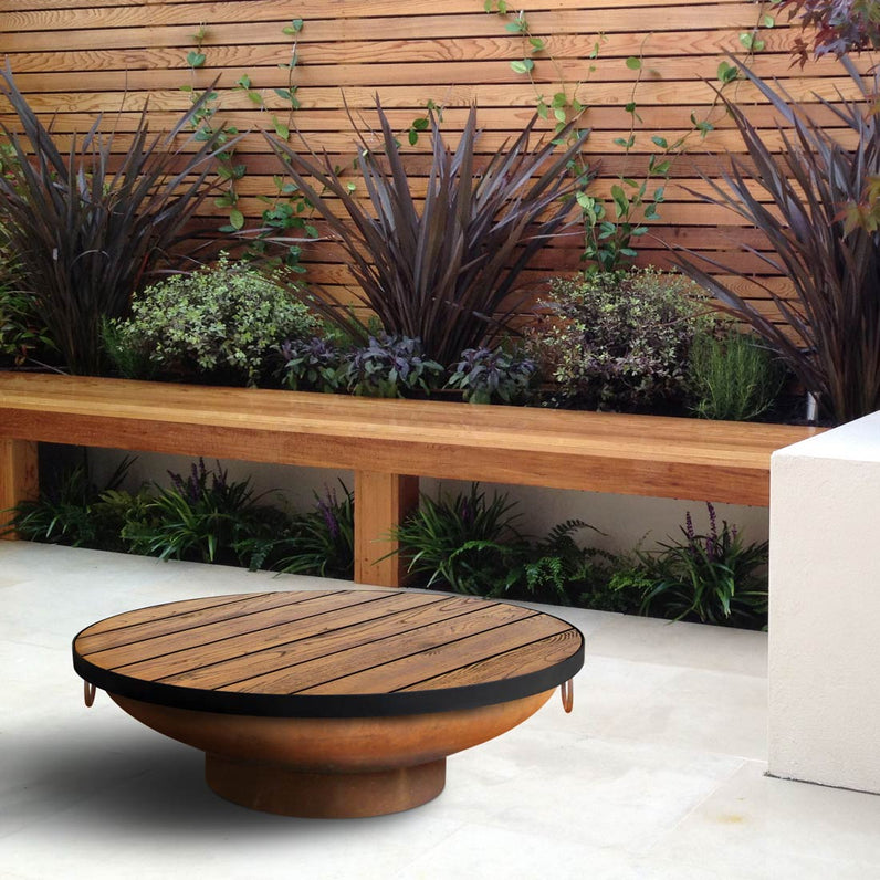 Fire Pit Timber Table 90