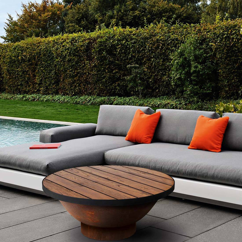 Fire Pit Timber Table 90