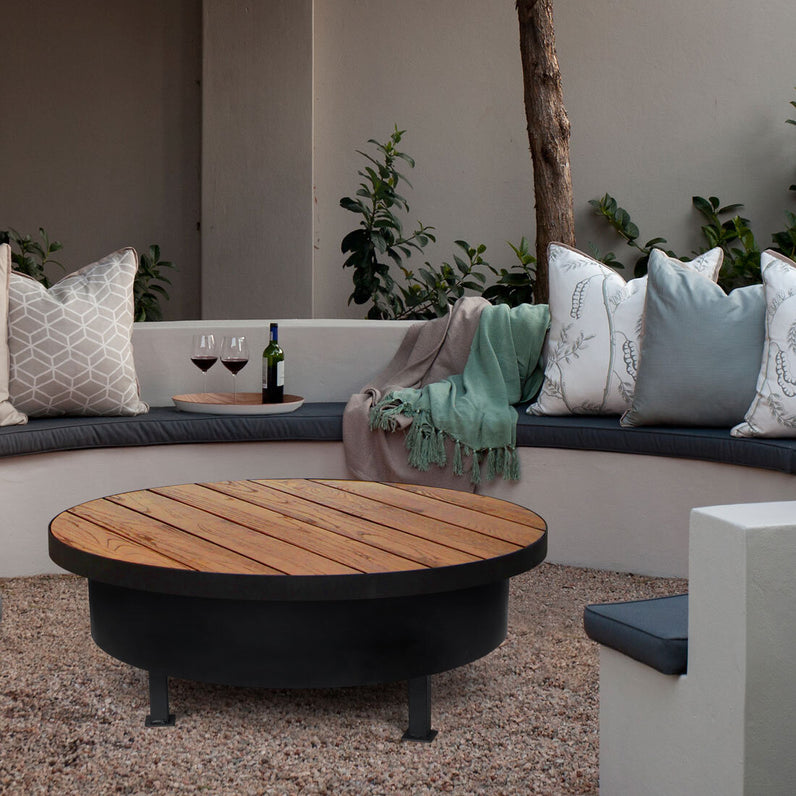 Fire Pit Timber Table 80