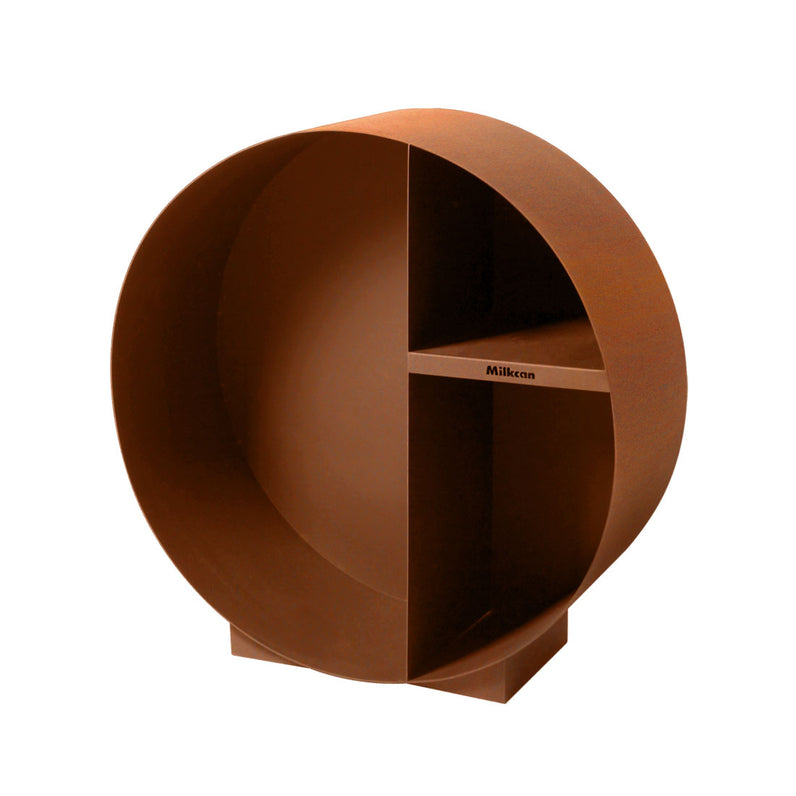 Round Firewood Storage - Rust