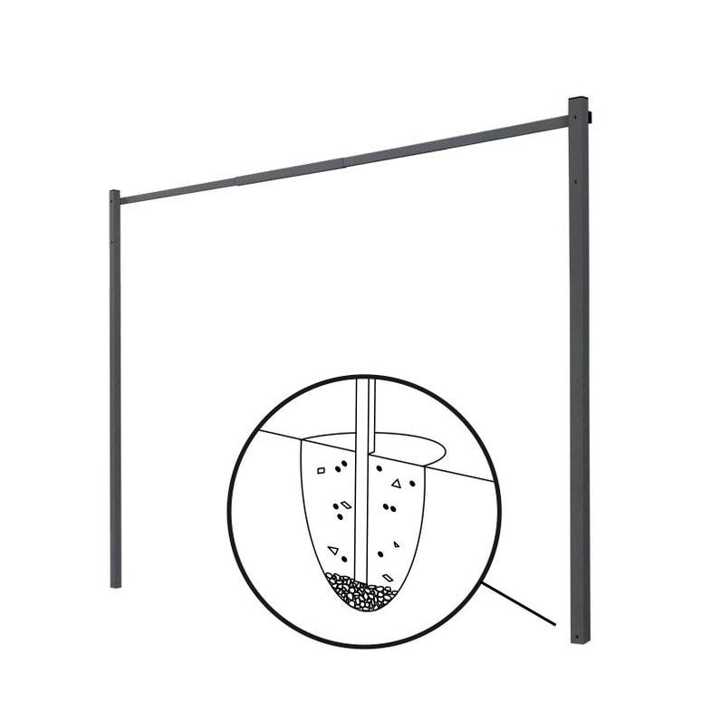 11 Line Folding Ground Mount Clothesline - Small/ Med Family
