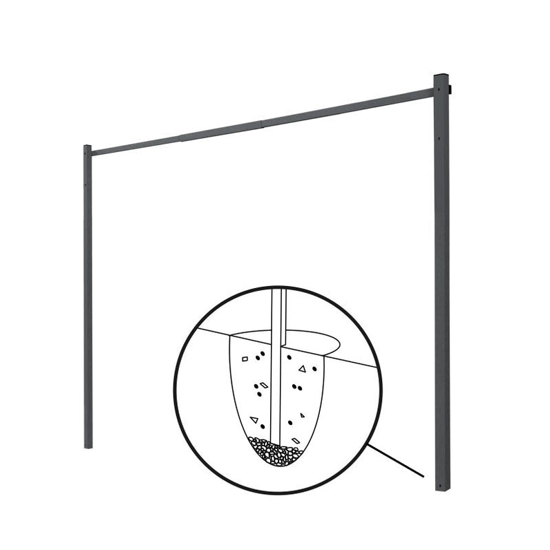 13 Line Folding Ground Mount Clothesline - Sage (Pale Eucalypt)
