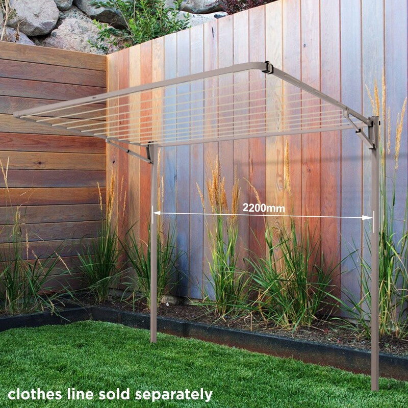 Ground Mount Clothesline Kit 1 -Taupe