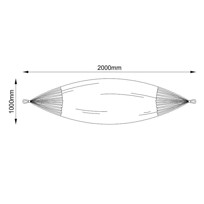 Lennox Hammock - Red and Natural Striped