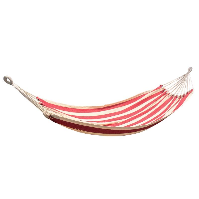 Lennox Hammock - Red and Natural Striped