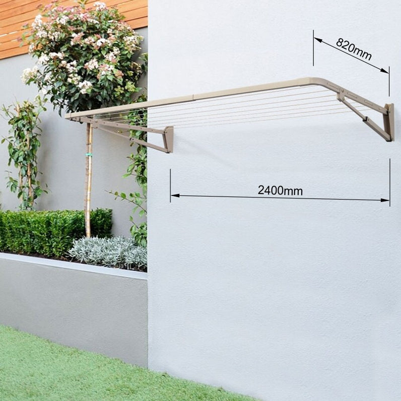 7 Line Folding Wall Mount Clothesline - Couples