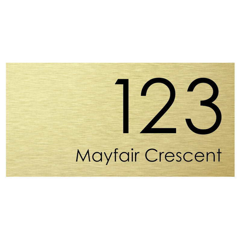 Gold Custom House Sign Extra Large - Black Decal