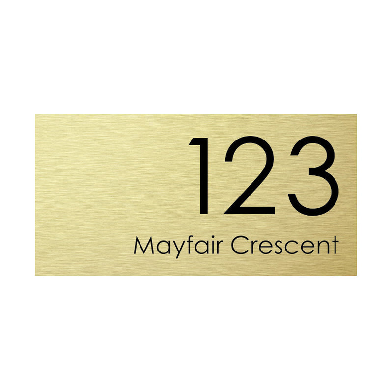 Gold Custom House Sign Large - Black Decal