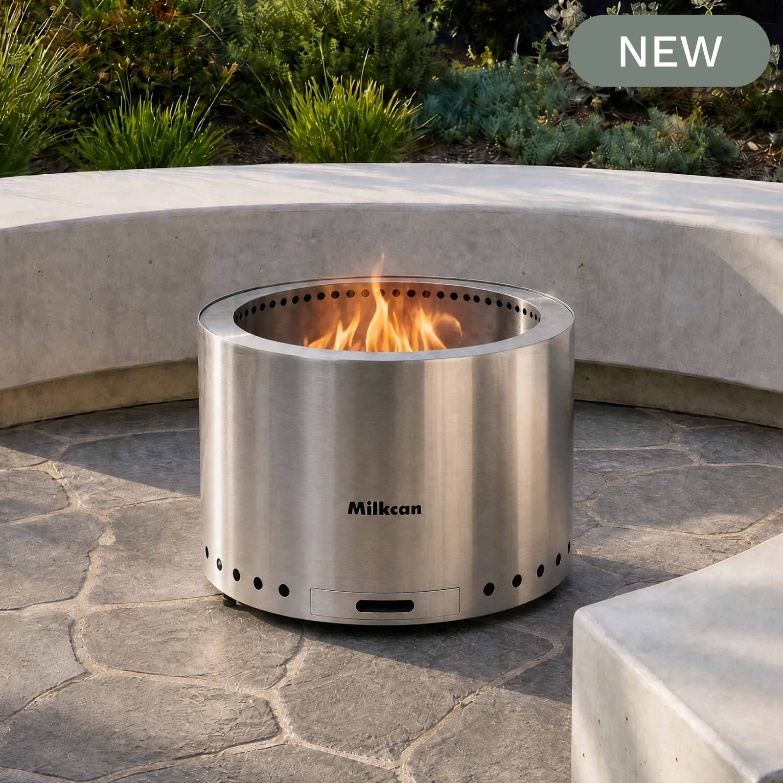 Sahara 50 Low Smoke Fire Pit - Stainless Steel