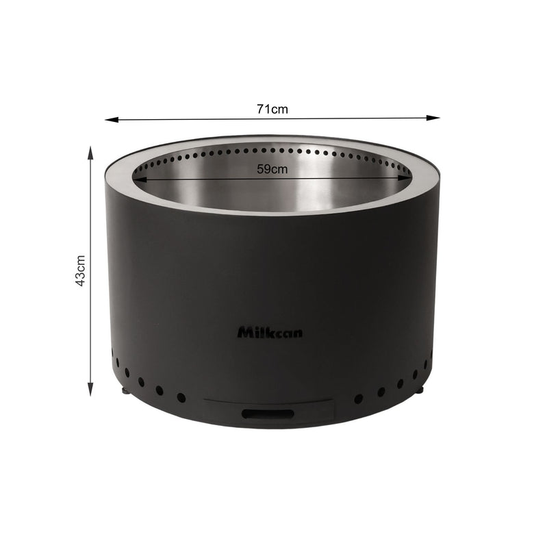 Sahara 70 Black Low Smoke Fire Pit