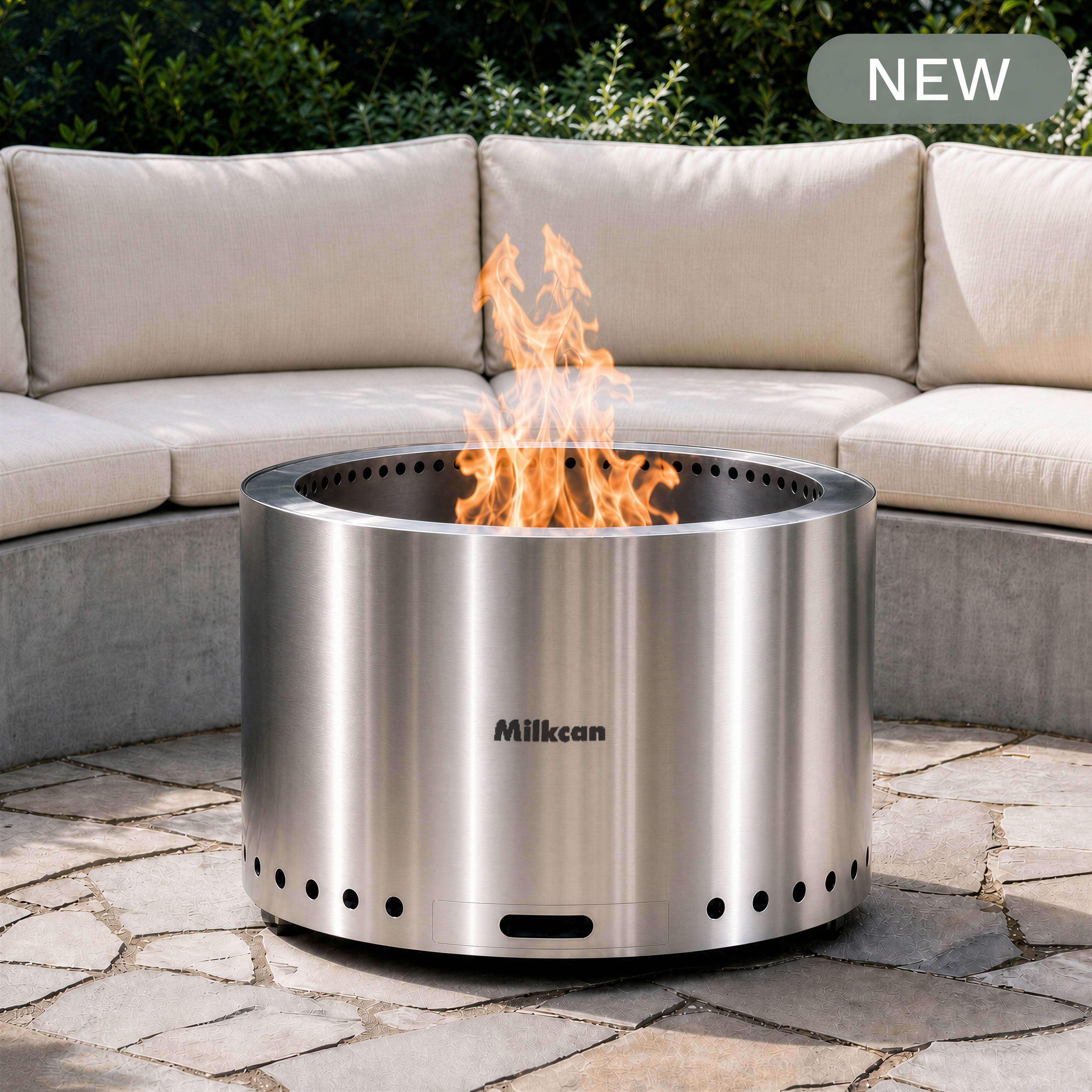 Sahara 70 Low Smoke Fire Pit - Stainless Steel