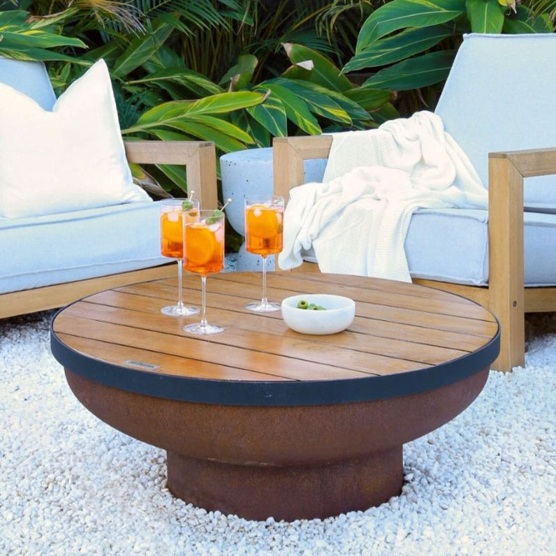 Fire Pit Timber Table 80