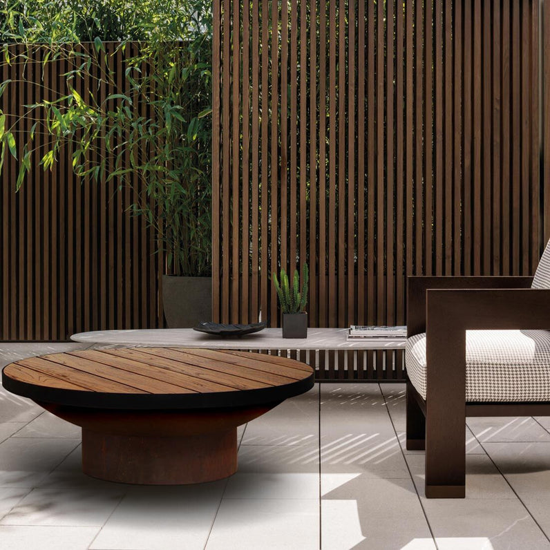 Fire Pit Timber Table 100