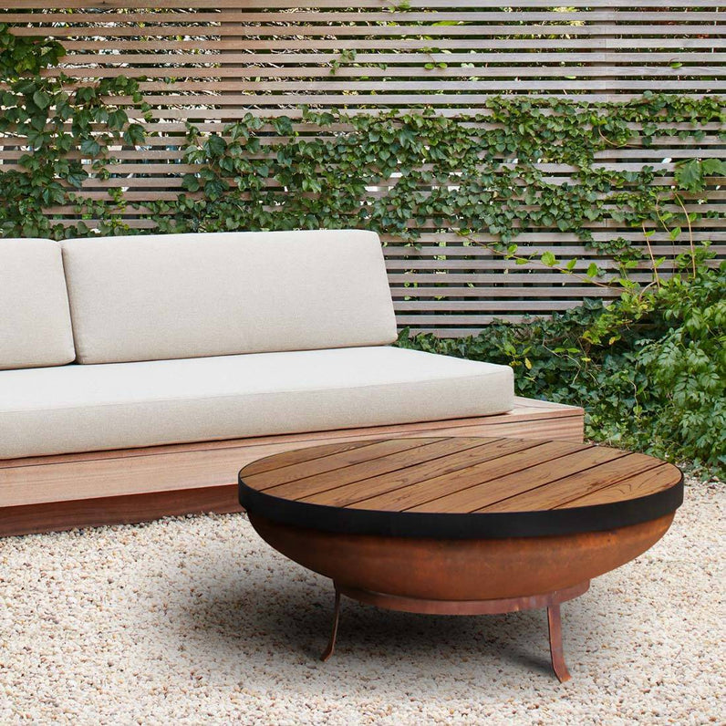 Fire Pit Timber Table 80