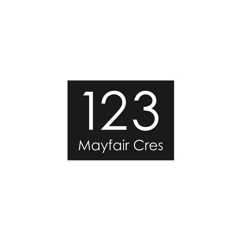 Black Custom House Sign Small - White Decal