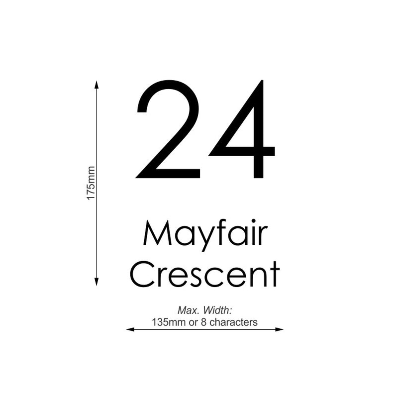 Custom Address Decal Sticker - Narrow