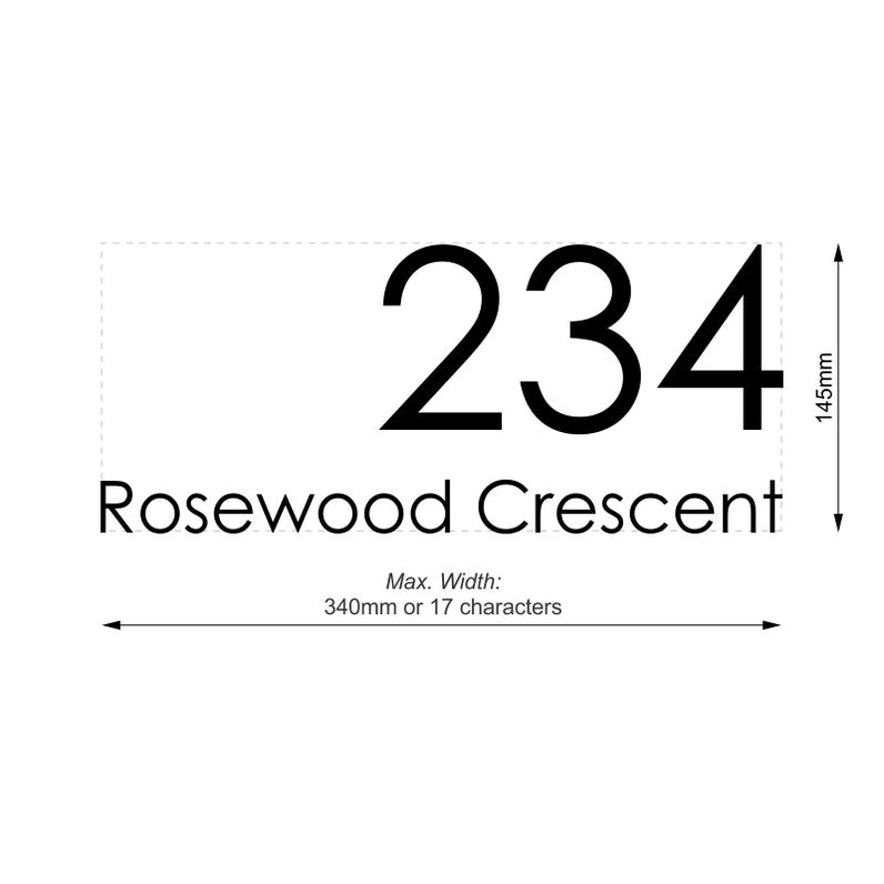 Custom Address Decal Sticker - Large