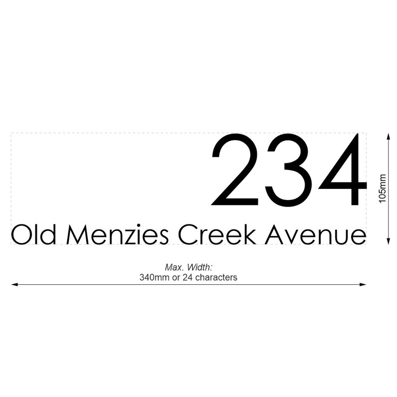 Custom Address Decal Sticker - Medium