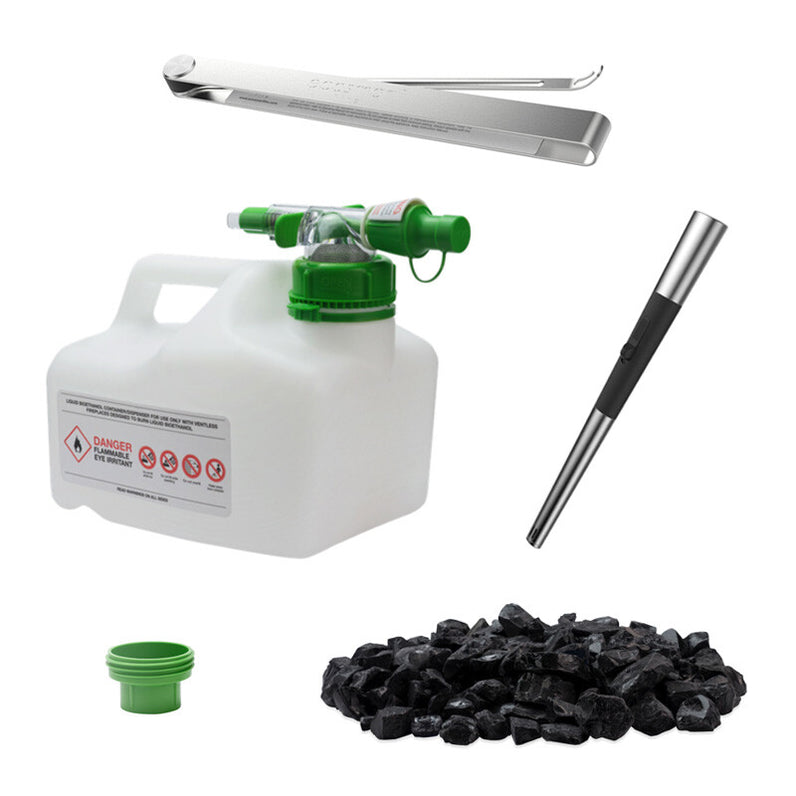 Martini Ethanol Fire Table - Bone